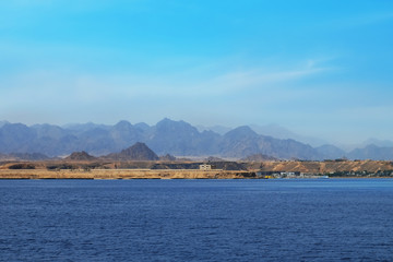 Beautiful landscape with sea and mountains