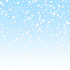 White dots Christmas background. Subtle flying sno