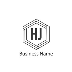 Initial HJ Letter Logo Design