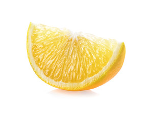 Orange slice isolated on white background.