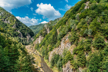 Fototapeta na wymiar Carpathian Mountains View On Transfagarasan Road In Romania