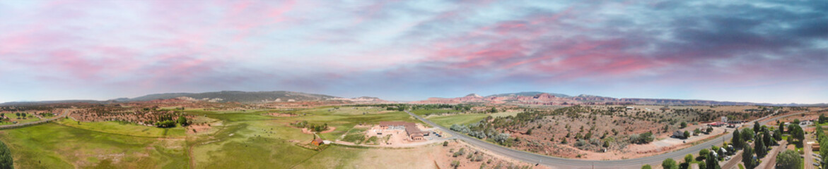 Panoramic aerial view of Torrey Pines, Utah