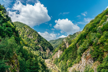 Fototapeta na wymiar Carpathian Mountains View On Transfagarasan Road In Romania