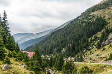 Carpathian Mountains View On Transfagarasan Road In Romania