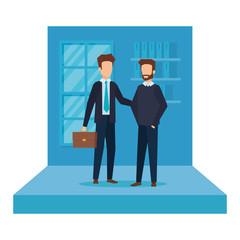 elegant businessmen in the workplace