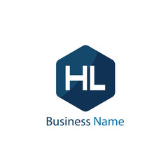 Initial HL Letter Logo Design
