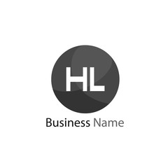 Fototapeta premium Initial HL Letter Logo Design