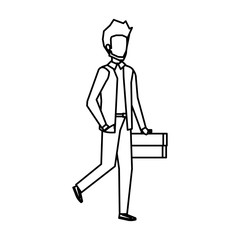 elegant businessman with portfolio