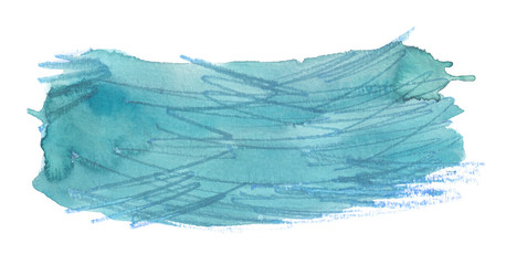 Light blue backdrop with scribbled texture imitating sea surface painted in watercolor on clean white background