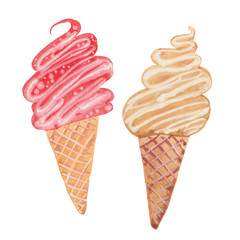 watercolor ice cream