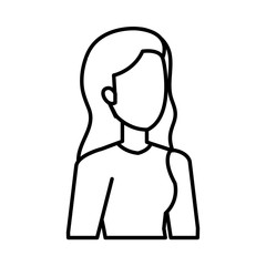 beautiful and young woman character