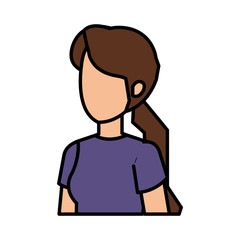 beautiful and young woman character