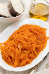 carrot sauce with boiled fish