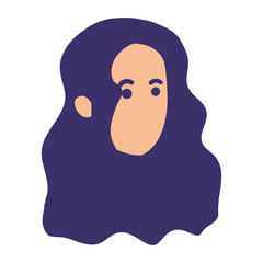 beautiful woman head avatar character