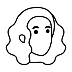 beautiful woman head avatar character