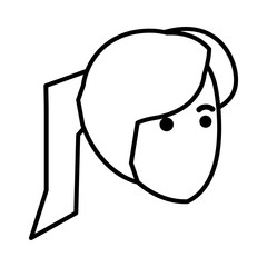 beautiful woman head avatar character