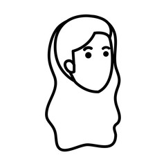 beautiful woman head avatar character