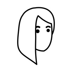 beautiful woman head avatar character