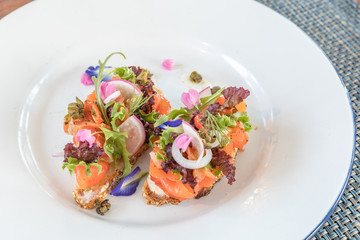 smoked salmon Canape