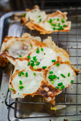 Kind of Thai sweetmeat, Kanom Krok, thai dessert at street food.