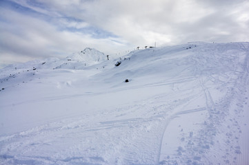 Winteraufnahmen im Skigebiet Ratschings-Jaufen in Nord-Italien