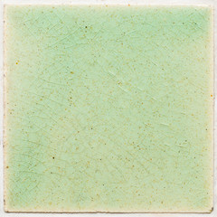 background and texture of stretch marks cracked on emerald green glazed tile - 229760410