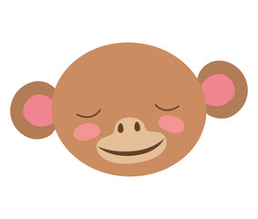 wild monkey head icon