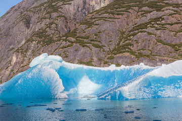 Iceberg from Sawyer glacier in Tracy Arm fjord near Juneau Alaska