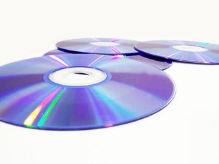 compact disc with white background