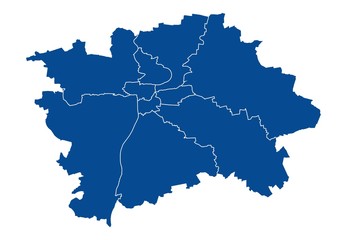 Naklejka premium Mapa Pragi