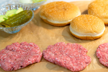 Burger Fleisch Gemüse