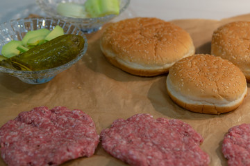 Burger Fleisch Gemüse