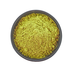 matcha green tea in ceramic bowl