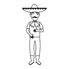 traditional mexican mariachi character