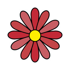 beautiful flower isolated icon