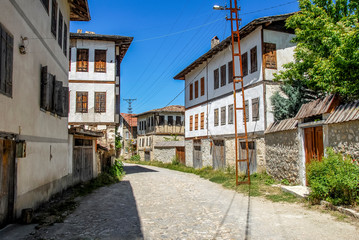 Fototapeta na wymiar Karabuk, Turkey, 22 May 2013: Historic Mansions, Yoruk Village of Safranbolu