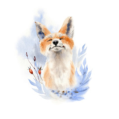Watercolor animal illustration.