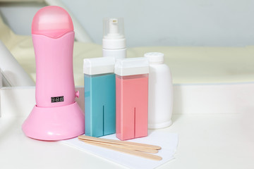 wax for depilation in the spa salon