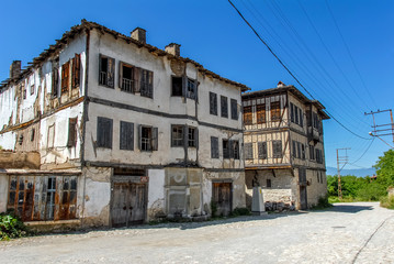 Fototapeta na wymiar Karabuk, Turkey, 22 May 2013: Historic Mansions, Yoruk Village of Safranbolu