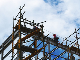 Man Working on the Working at height