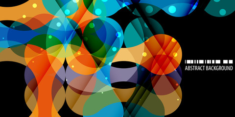 Geometric metaballs colorful abstract background