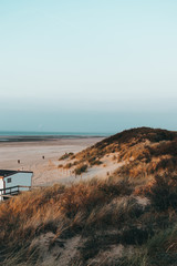 A beautiful sunset on the beach in Ouddorp, The Netherlands