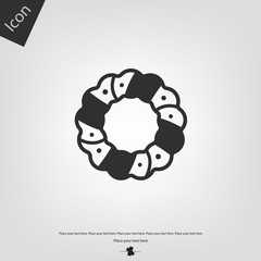 Christmas wreath icon