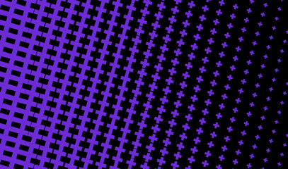 Dark purple background with crosses. Abstract pattern in minimalist style. Scalable vector graphics