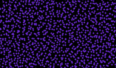 Dark purple background with crosses. Abstract pattern in minimalist style. Scalable vector graphics