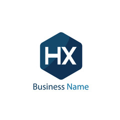 Initial HX Letter Logo Design