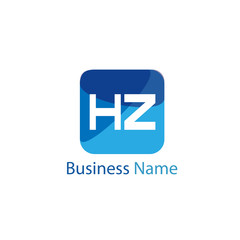 Initial HZ Letter Logo Design