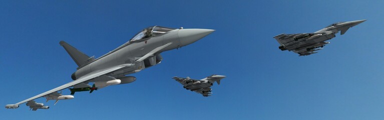 military fighter jets - modern armed military fighter jets flys in formation