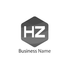 Initial HZ Letter Logo Design