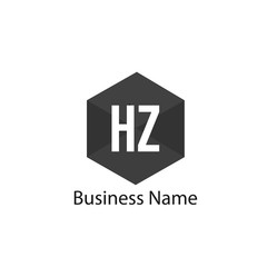Initial HZ Letter Logo Design